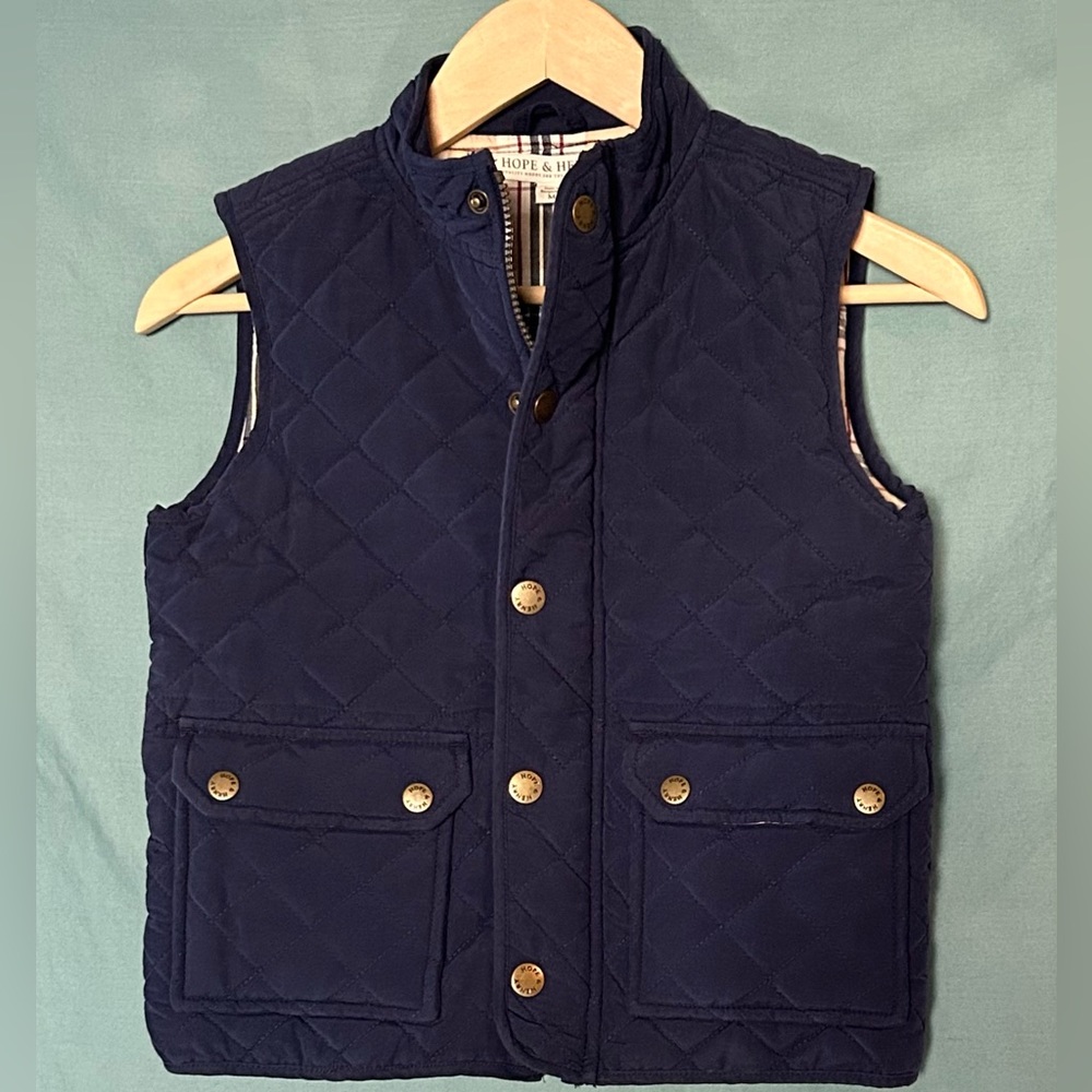 Hope & Henry Quilted Field Vest Boys Medium